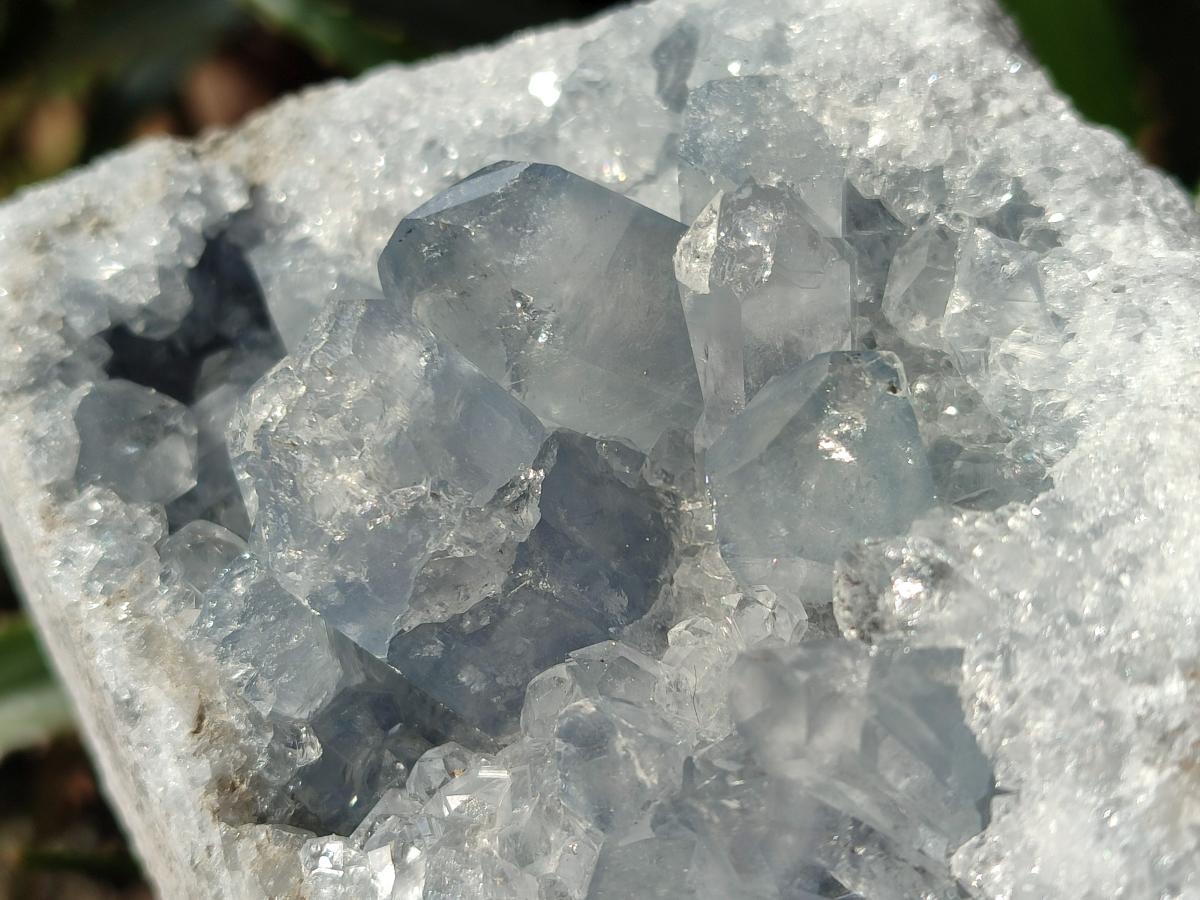 Natural Blue Celestite Specimens x 2 From Sakoany, Madagascar - Toprock Gemstones and Minerals 