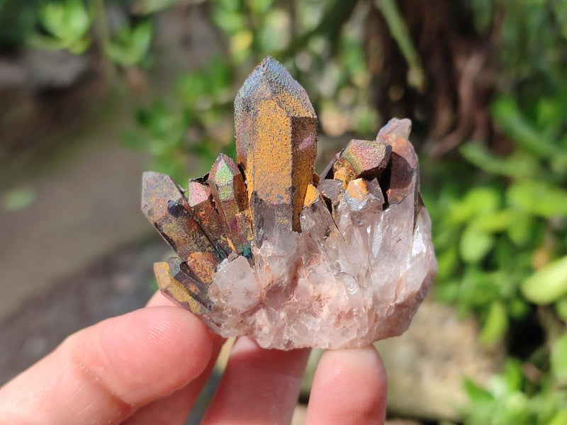 Natural Goethite Coated Blacknite Quartz Clusters x 26 From Madagascar - Toprock Gemstones and Minerals 