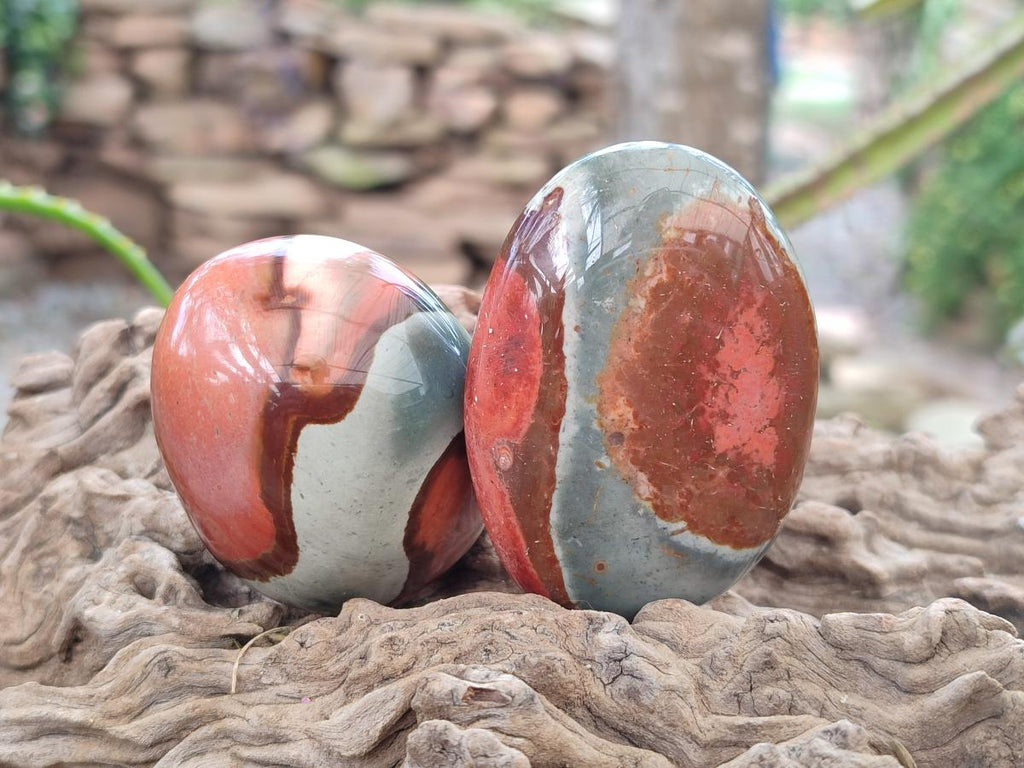 Polished Polychrome Jasper Galets x 24 From NW Coast, Madagascar - Toprock Gemstones and Minerals 