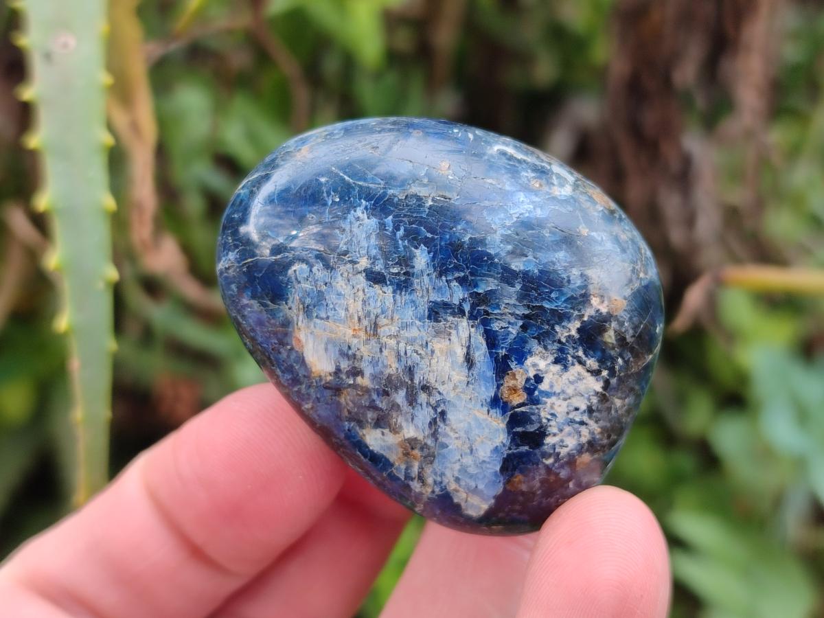 Polished Dumortierite Galets x 24 From Madagascar - Toprock Gemstones and Minerals 
