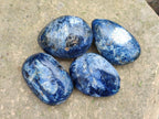 Polished Dumortierite Galets x 24 From Madagascar - Toprock Gemstones and Minerals 
