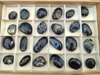 Polished Dumortierite Galets x 24 From Madagascar - Toprock Gemstones and Minerals 