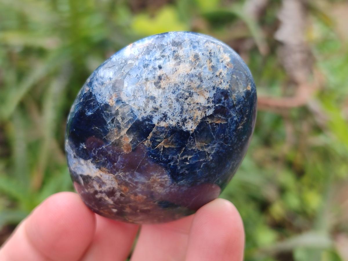 Polished Dumortierite Galets x 24 From Madagascar - Toprock Gemstones and Minerals 