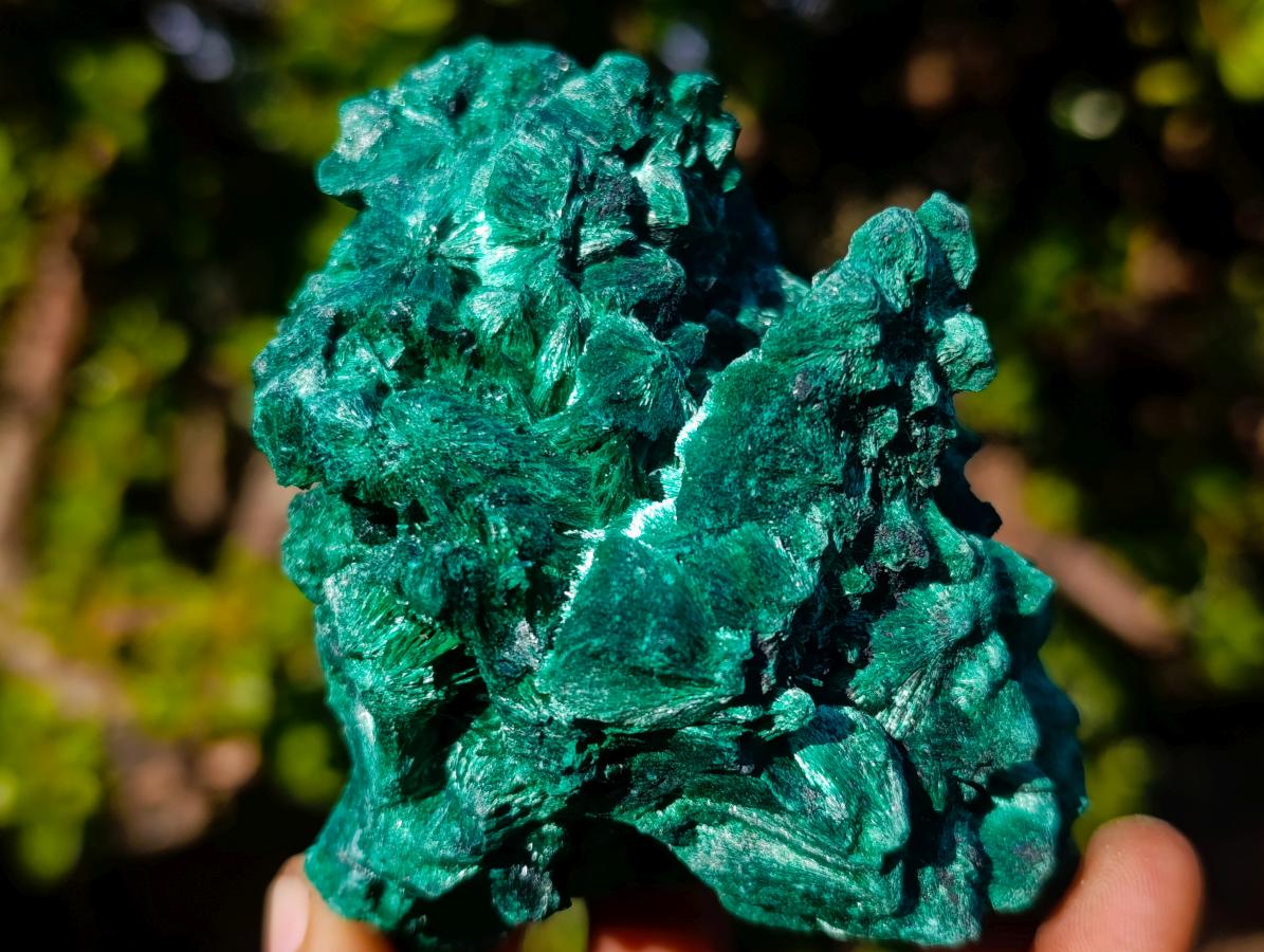 Natural Silky Malachite Specimens x 6 From Kasompe, Congo - Toprock Gemstones and Minerals 