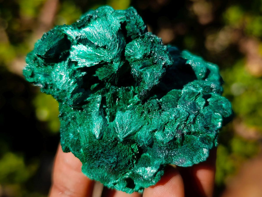Natural Silky Malachite Specimens x 6 From Kasompe, Congo - Toprock Gemstones and Minerals 