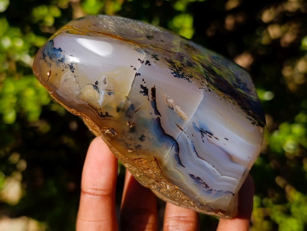 Polished Mix of Agate Standing Free Forms x 5 From Madagascar - Toprock Gemstones and Minerals 