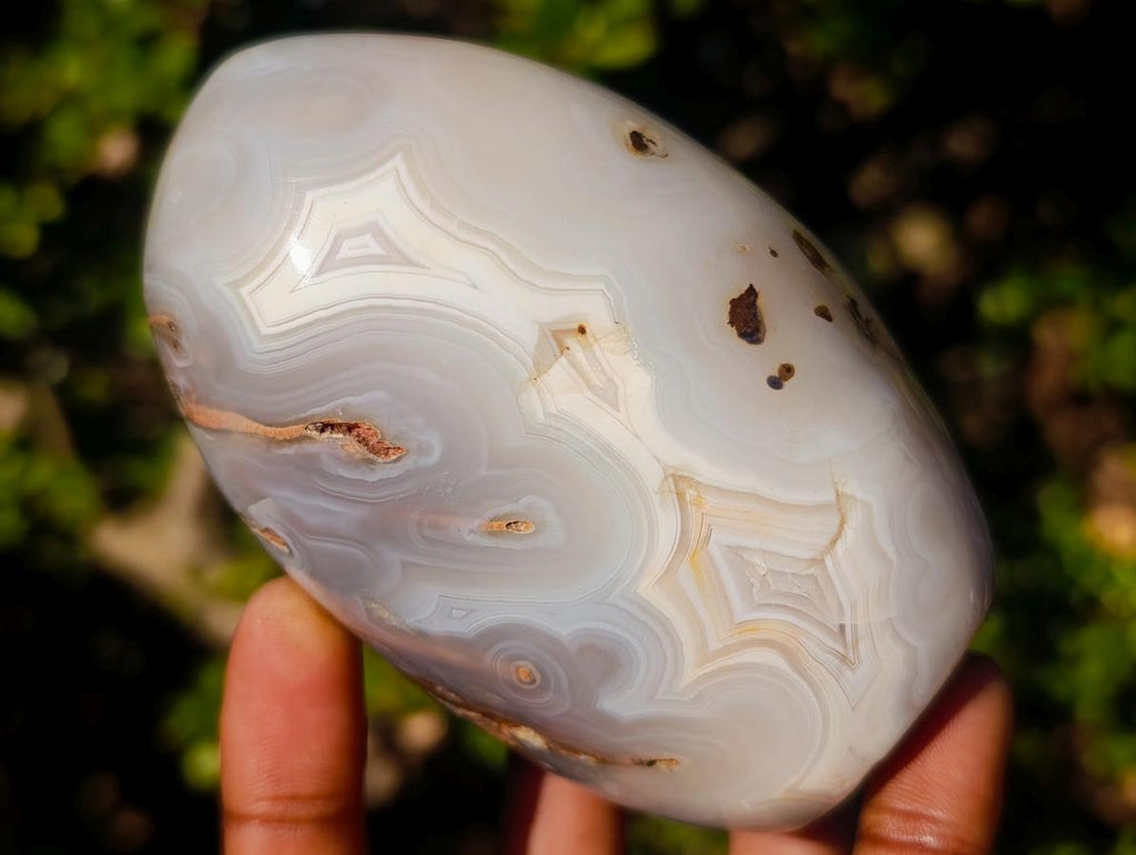 Polished Mix of Agate Standing Free Forms x 5 From Madagascar - Toprock Gemstones and Minerals 