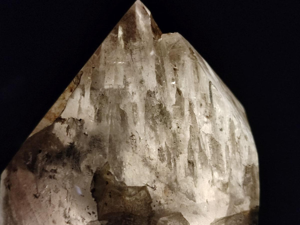 Polished Large Smokey Window Quartz Display Crystal with Three Enhydros x 1 From Madagascar - Toprock Gemstones and Minerals 