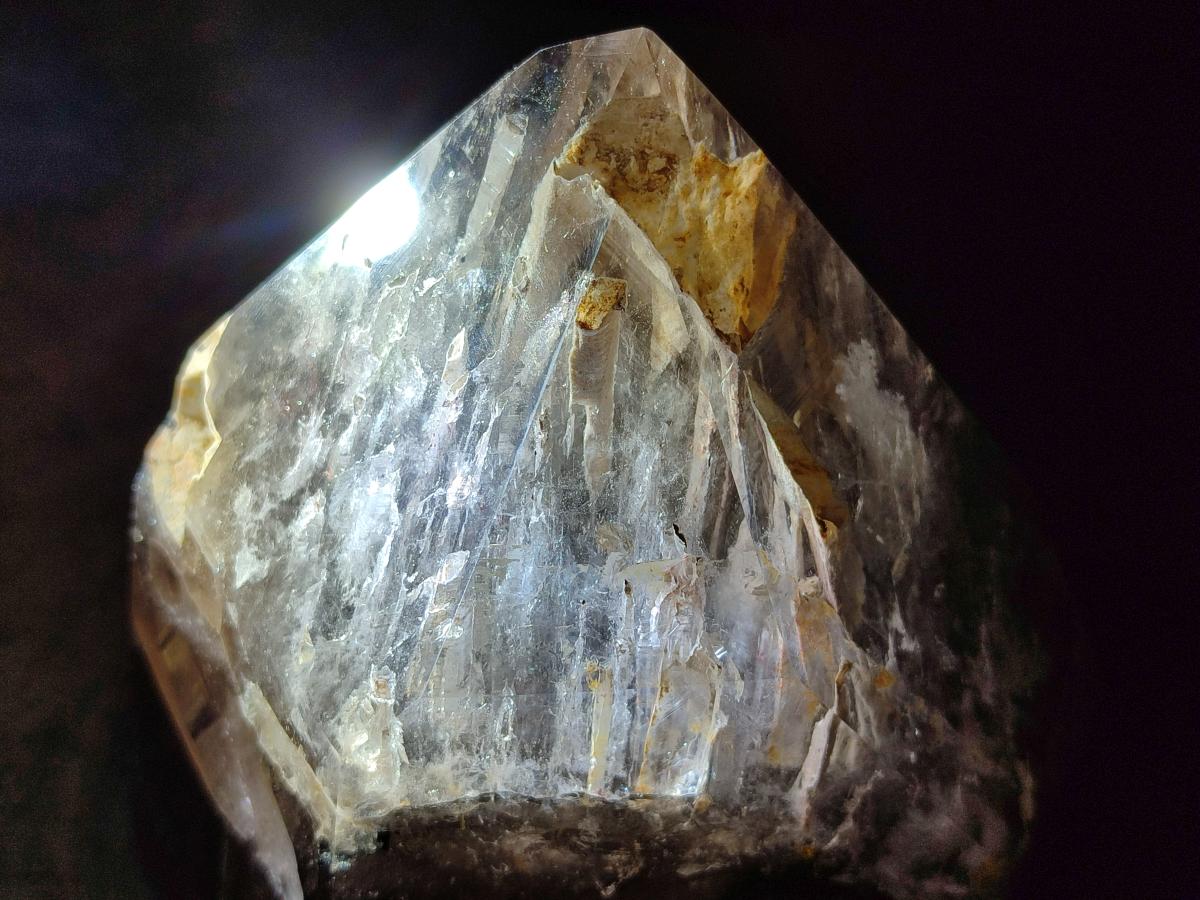 Polished Large Smokey Window Quartz Display Crystal with Three Enhydros x 1 From Madagascar - Toprock Gemstones and Minerals 