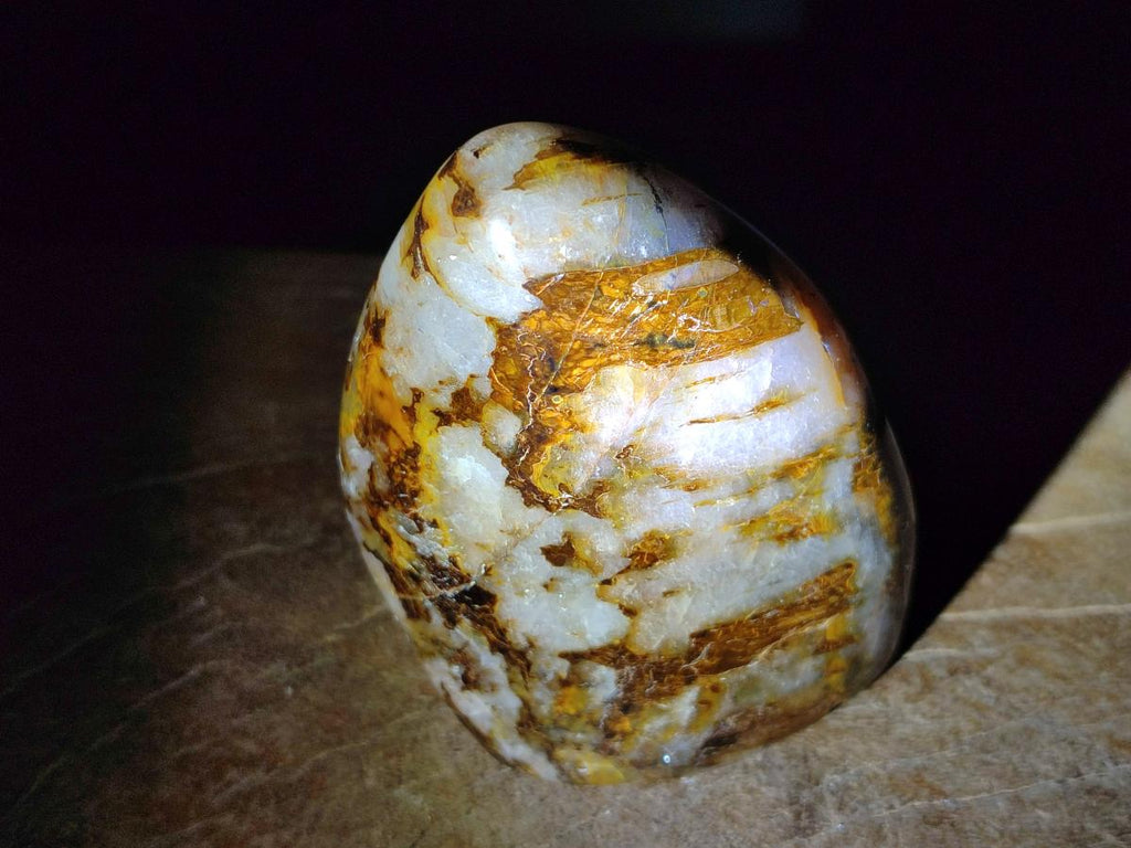 Polished Nellite Tigers Eye Standing Display Pieces x 3 From Prieska, South Africa - Toprock Gemstones and Minerals 