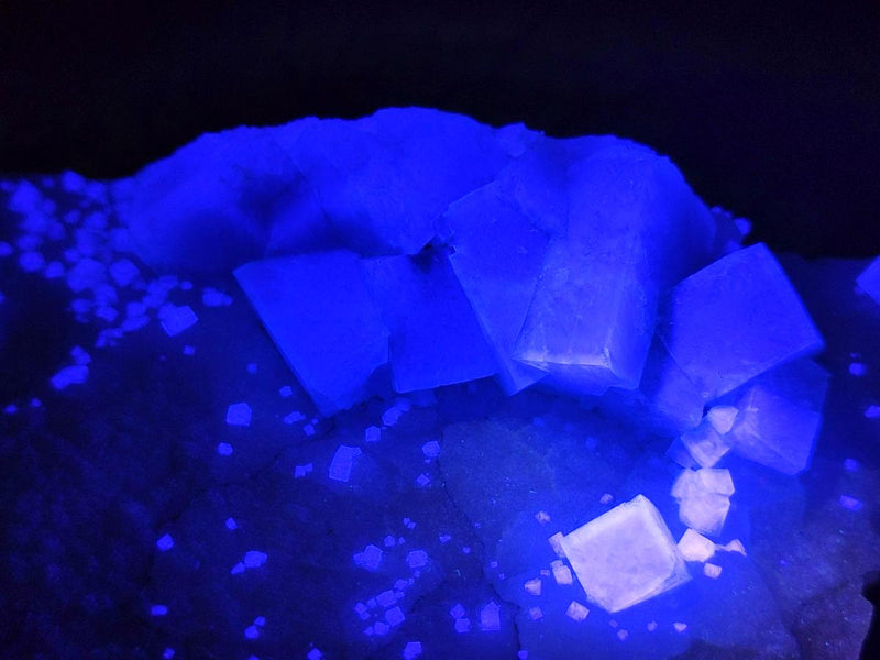 Natural Green Cubic Fluorite Specimens x 3 From Mandrosonoro, Madagascar - Toprock Gemstones and Minerals 