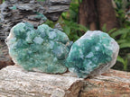 Natural Green Cubic Fluorite Specimens x 3 From Mandrosonoro, Madagascar - Toprock Gemstones and Minerals 