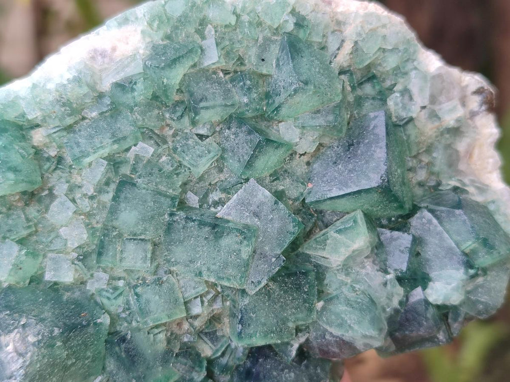Natural Green Cubic Fluorite Specimens x 3 From Mandrosonoro, Madagascar - Toprock Gemstones and Minerals 