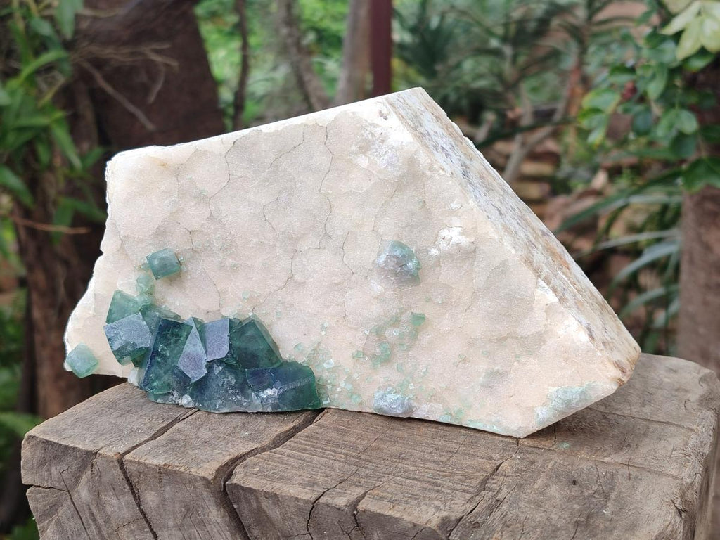Natural Green Cubic Fluorite Specimens x 3 From Mandrosonoro, Madagascar - Toprock Gemstones and Minerals 