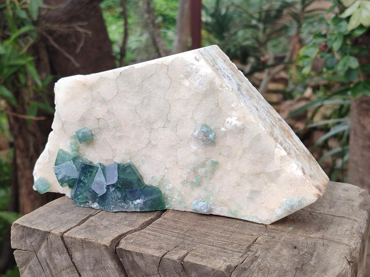 Natural Green Cubic Fluorite Specimens x 3 From Mandrosonoro, Madagascar - Toprock Gemstones and Minerals 