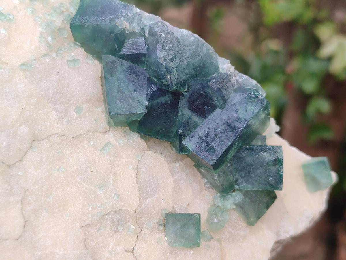 Natural Green Cubic Fluorite Specimens x 3 From Mandrosonoro, Madagascar - Toprock Gemstones and Minerals 