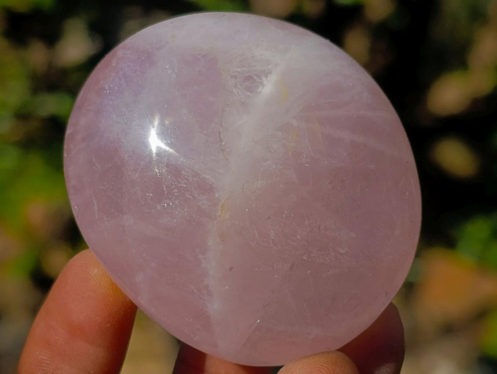 Polished Gemmy Rose Quartz Palm Stones x 24 From Madagascar - Toprock Gemstones and Minerals 