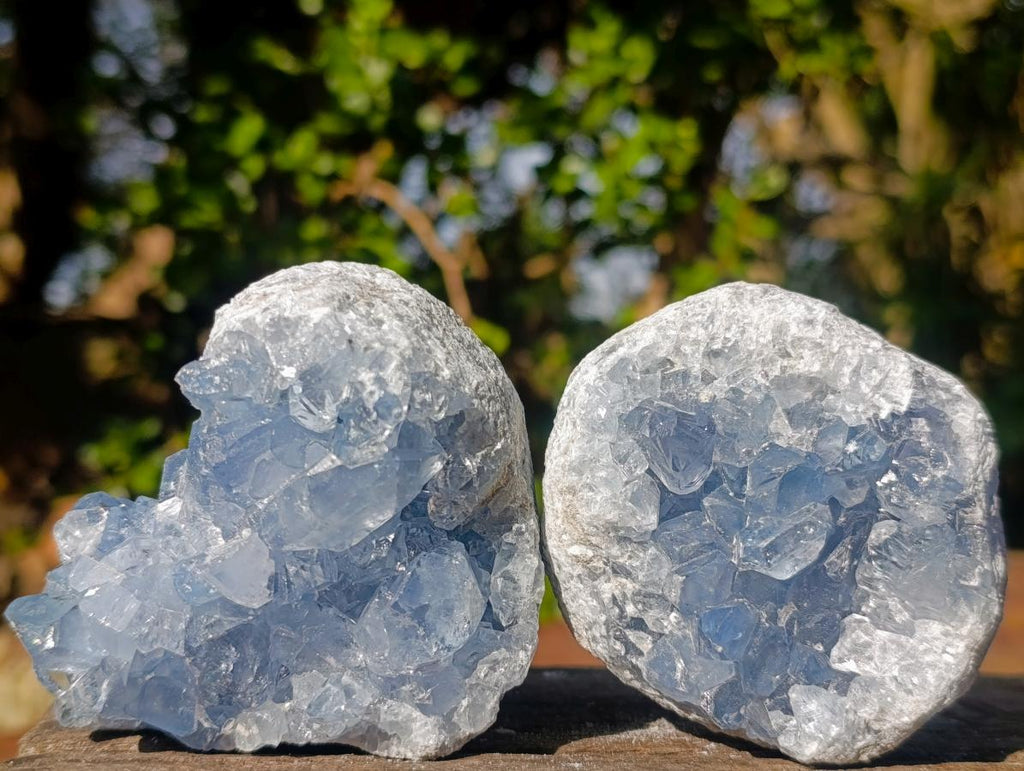 Natural Blue Celestite Specimens x 20 From Sakoany, Madagascar - Toprock Gemstones and Minerals 
