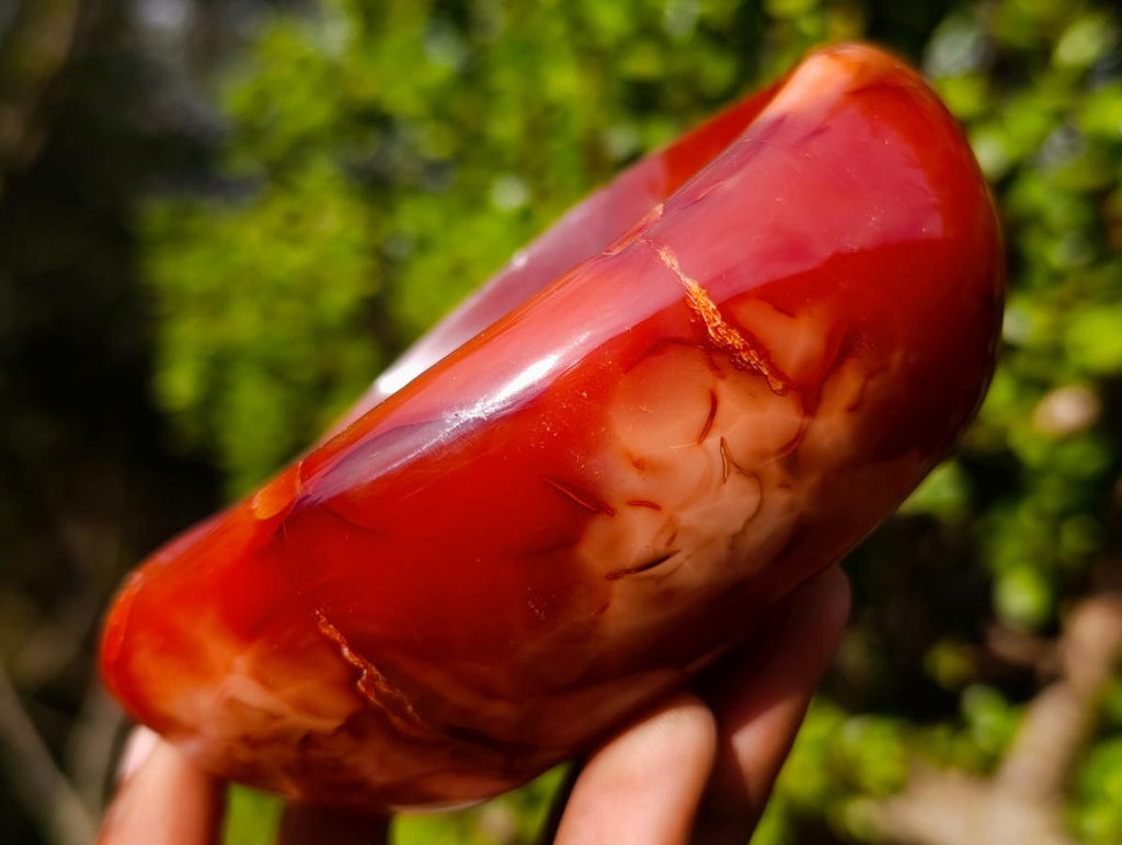 Polished Carnelian Agate Gemstone Bowls x 3 From Madagascar - Toprock Gemstones and Minerals 