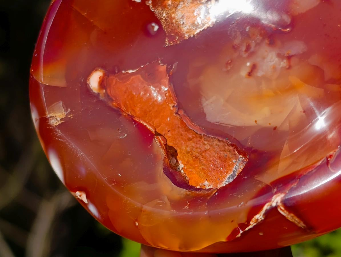 Polished Carnelian Agate Gemstone Bowls x 3 From Madagascar - Toprock Gemstones and Minerals 