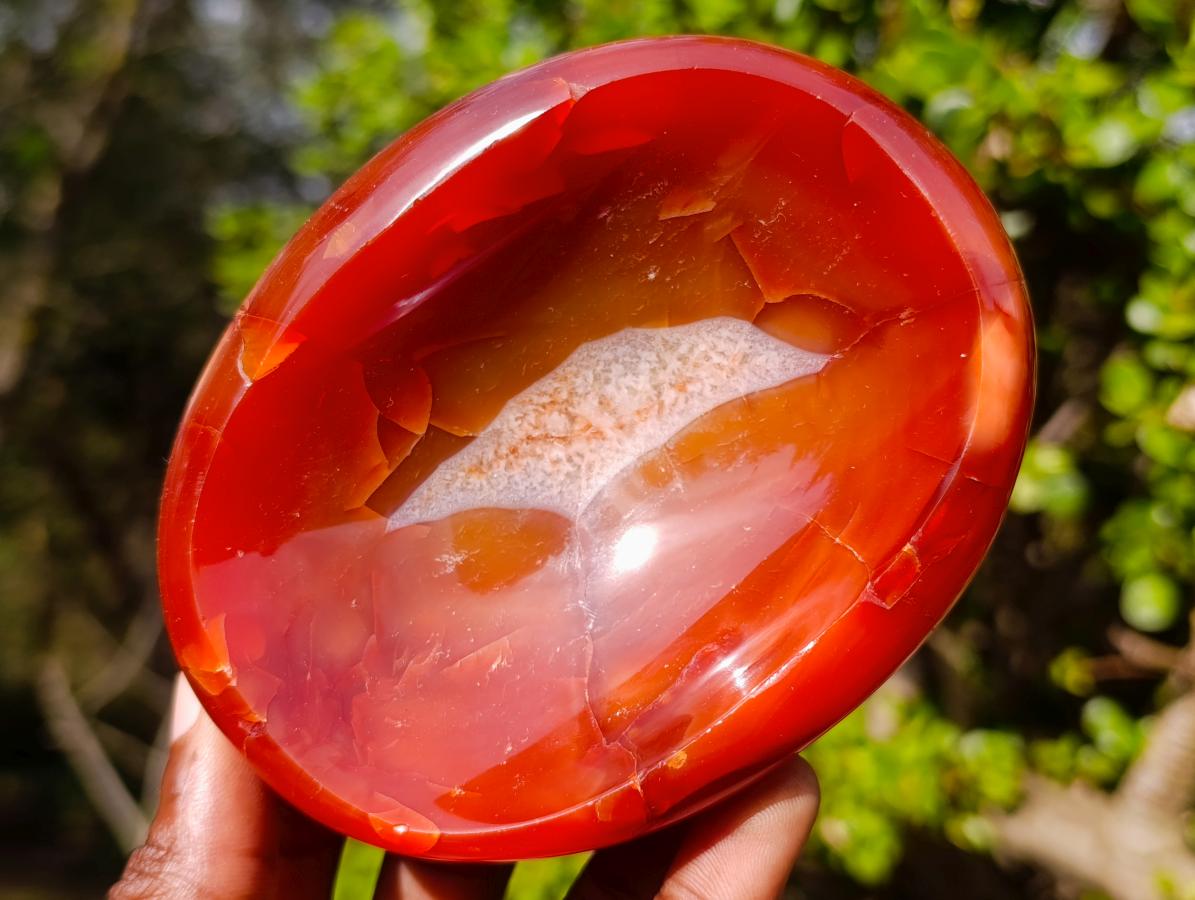 Polished Carnelian Agate Gemstone Bowls x 3 From Madagascar - Toprock Gemstones and Minerals 