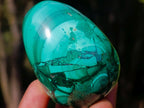 Polished Flower Banded Malachite Gemstone Eggs x 3 From Congo - Toprock Gemstones and Minerals 