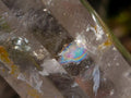 Polished Clear Quartz Display Crystals with Limonite Veils x 2 From Madagascar - Toprock Gemstones and Minerals 