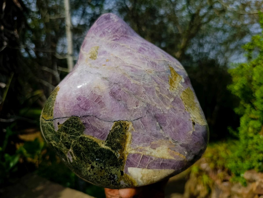 Polished XL Rare Anhydrite Standing Display Piece x 1 Tulear, Madagascar - Toprock Gemstones and Minerals 