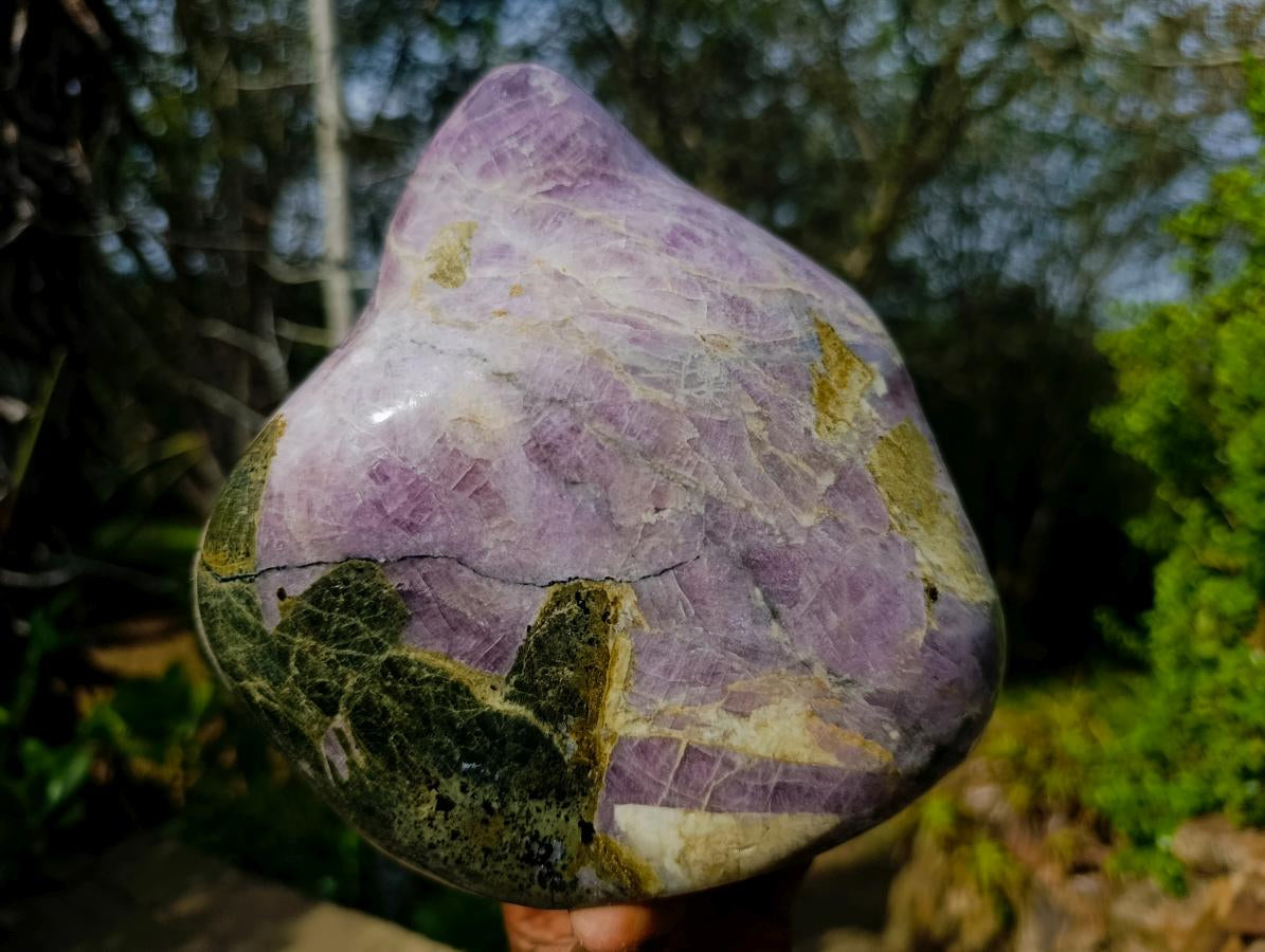 Polished XL Rare Anhydrite Standing Display Piece x 1 Tulear, Madagascar - Toprock Gemstones and Minerals 