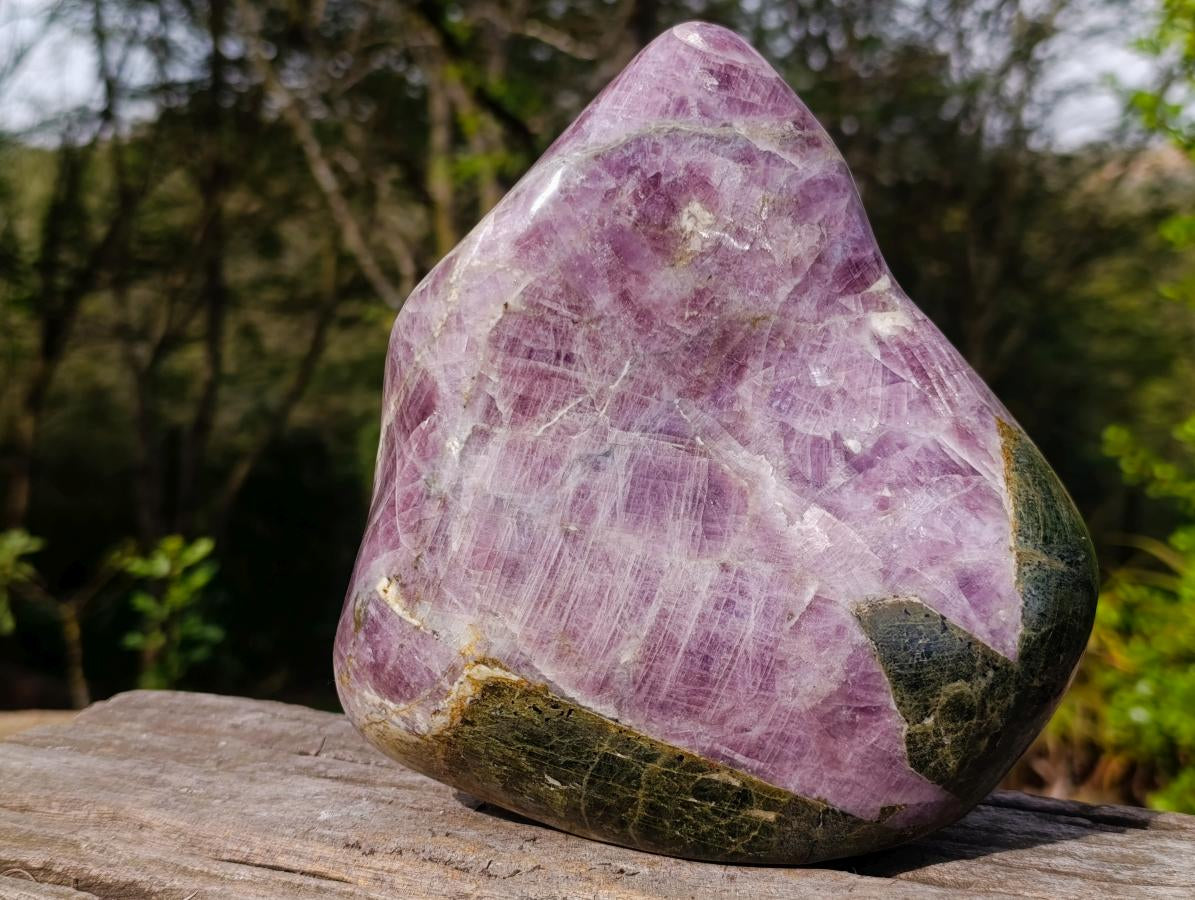 Polished XL Rare Anhydrite Standing Display Piece x 1 Tulear, Madagascar - Toprock Gemstones and Minerals 