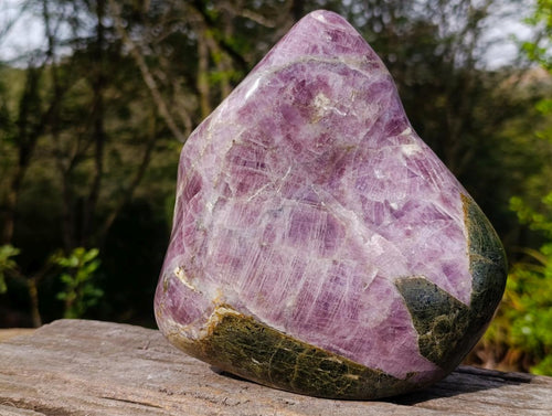 Polished XL Rare Anhydrite Standing Display Piece x 1 Tulear, Madagascar - Toprock Gemstones and Minerals 