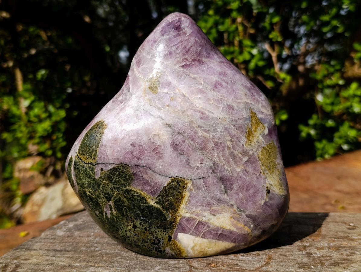 Polished XL Rare Anhydrite Standing Display Piece x 1 Tulear, Madagascar - Toprock Gemstones and Minerals 