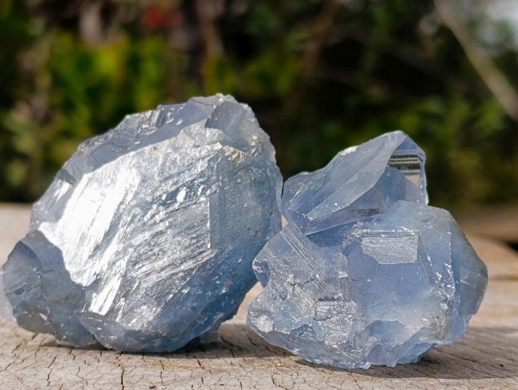 Natural Blue Celestite Specimens x 12 From Sakoany, Madagascar - Toprock Gemstones and Minerals 