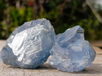Natural Blue Celestite Specimens x 12 From Sakoany, Madagascar - Toprock Gemstones and Minerals 