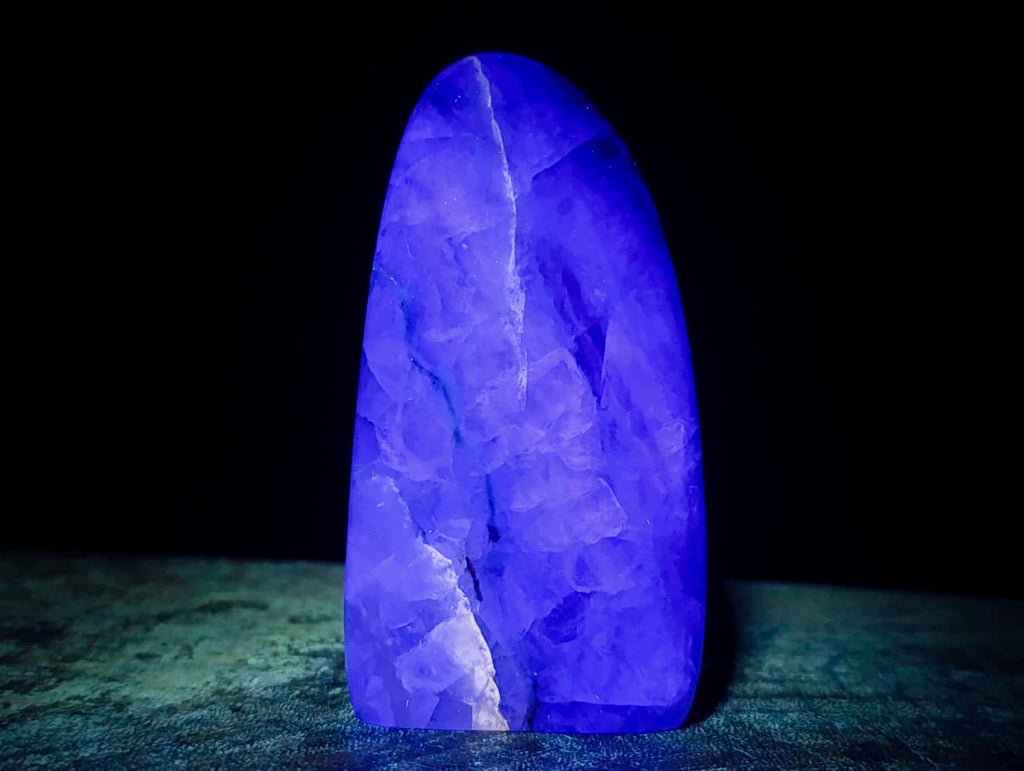 Polished Watermelon Fluorite Standing Display Pieces x 3 From Uis, Namibia - Toprock Gemstones and Minerals 