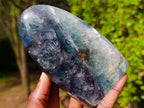 Polished Watermelon Fluorite Standing Display Pieces x 3 From Uis, Namibia - Toprock Gemstones and Minerals 