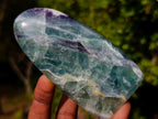 Polished Watermelon Fluorite Standing Display Pieces x 3 From Uis, Namibia - Toprock Gemstones and Minerals 