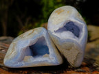 Polished Blue Lace Agate Free Forms and Standing Display Pieces x 6 From Nsanje, Malawi - Toprock Gemstones and Minerals 