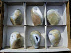 Polished Blue Lace Agate Free Forms and Standing Display Pieces x 6 From Nsanje, Malawi - Toprock Gemstones and Minerals 
