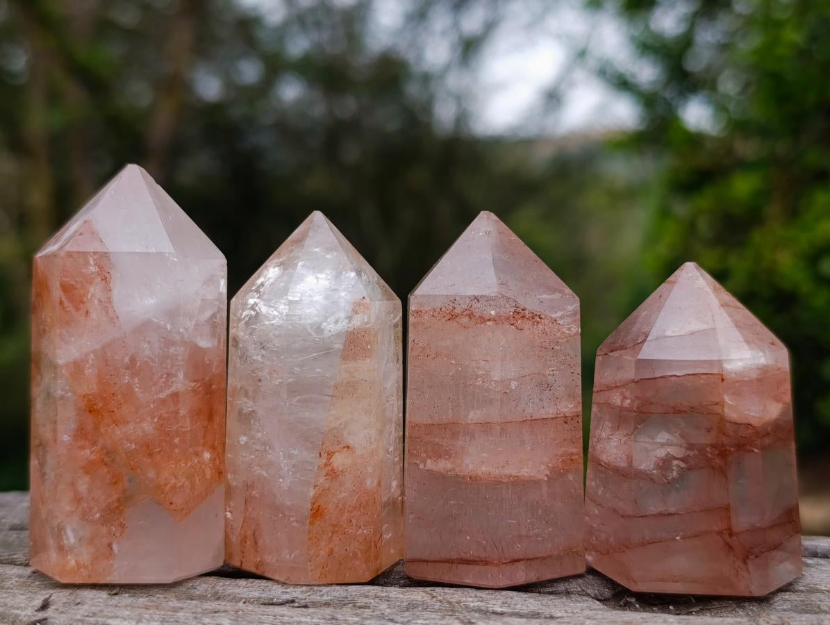 Polished Golden Hematoid Quartz Crystals x 24 From Madagascar - Toprock Gemstones and Minerals 