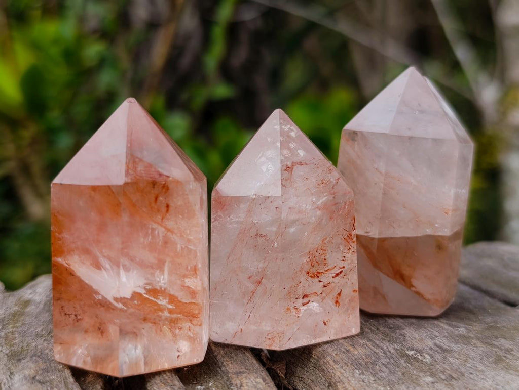 Polished Golden Hematoid Quartz Crystals x 24 From Madagascar - Toprock Gemstones and Minerals 
