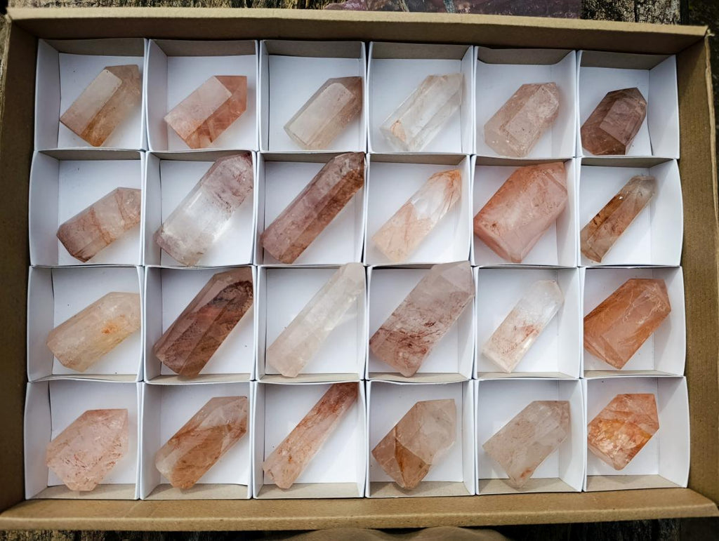 Polished Golden Hematoid Quartz Crystals x 24 From Madagascar - Toprock Gemstones and Minerals 