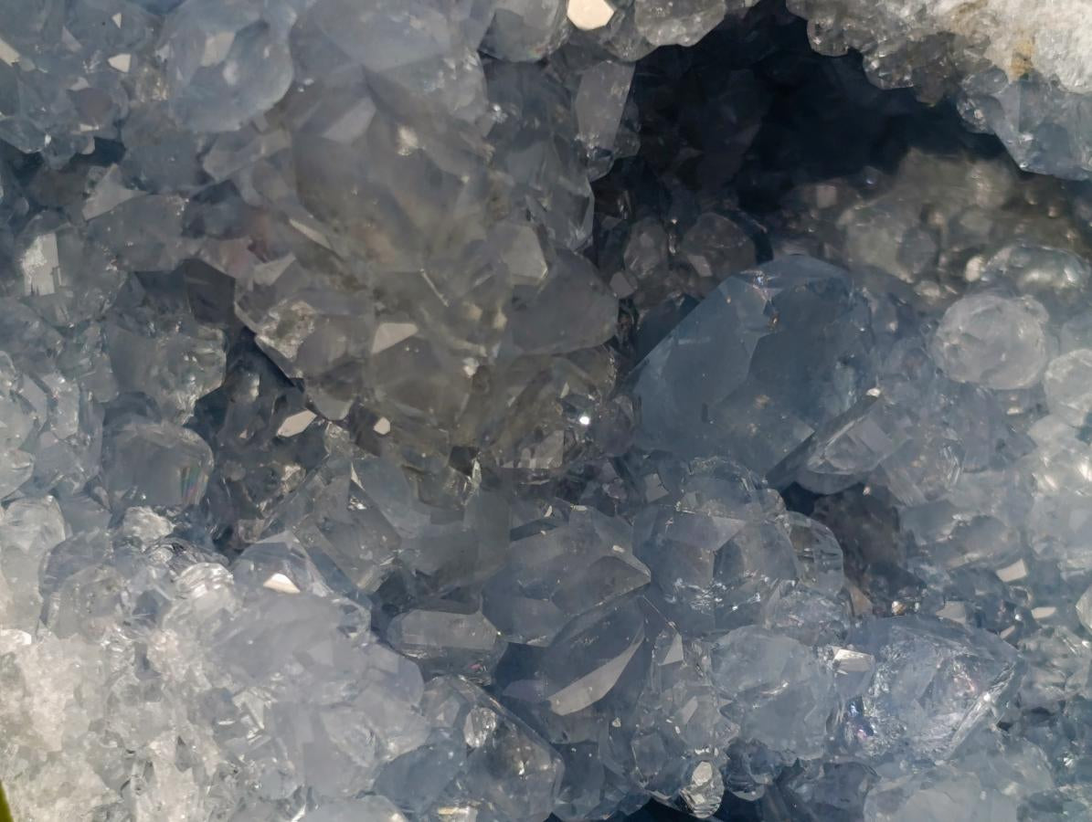 Natural Cabinet Size Blue Celestite Geode Specimen x 1 From Sakoany, Madagascar - Toprock Gemstones and Minerals 