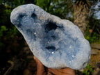 Natural Cabinet Size Blue Celestite Geode Specimen x 1 From Sakoany, Madagascar - Toprock Gemstones and Minerals 