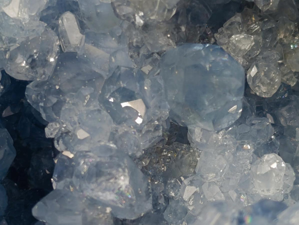 Natural Cabinet Size Blue Celestite Geode Specimen x 1 From Sakoany, Madagascar - Toprock Gemstones and Minerals 