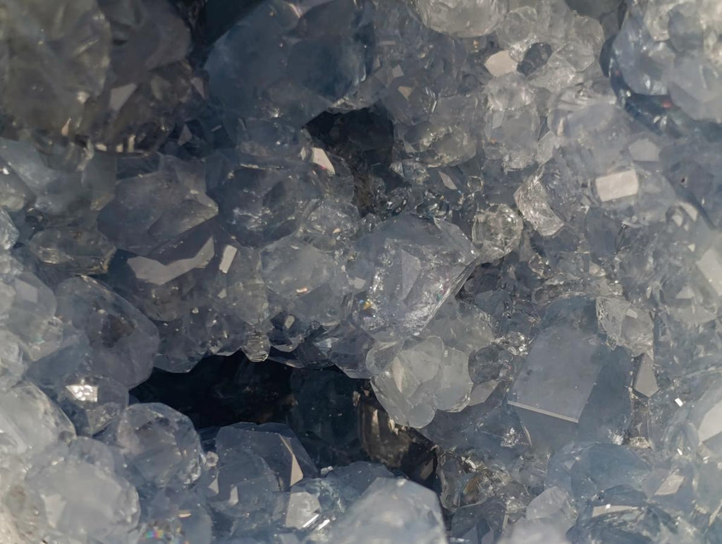 Natural Cabinet Size Blue Celestite Geode Specimen x 1 From Sakoany, Madagascar - Toprock Gemstones and Minerals 