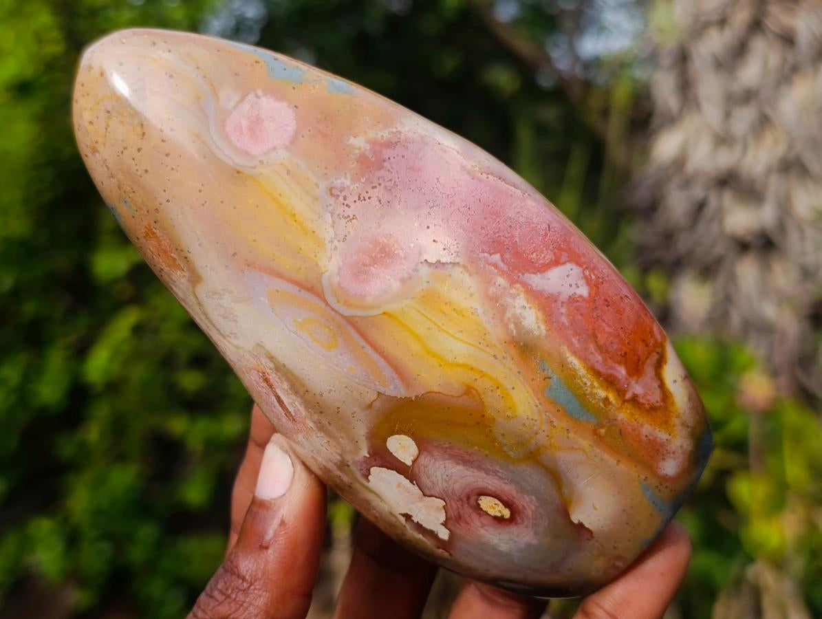 Polished Polychrome Jasper Standing Display Pieces x 4 From NW Coast, Madagascar - Toprock Gemstones and Minerals 