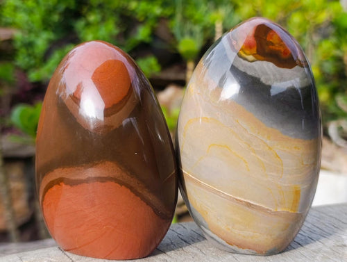 Polished Polychrome Jasper Standing Display Pieces x 4 From NW Coast, Madagascar - Toprock Gemstones and Minerals 