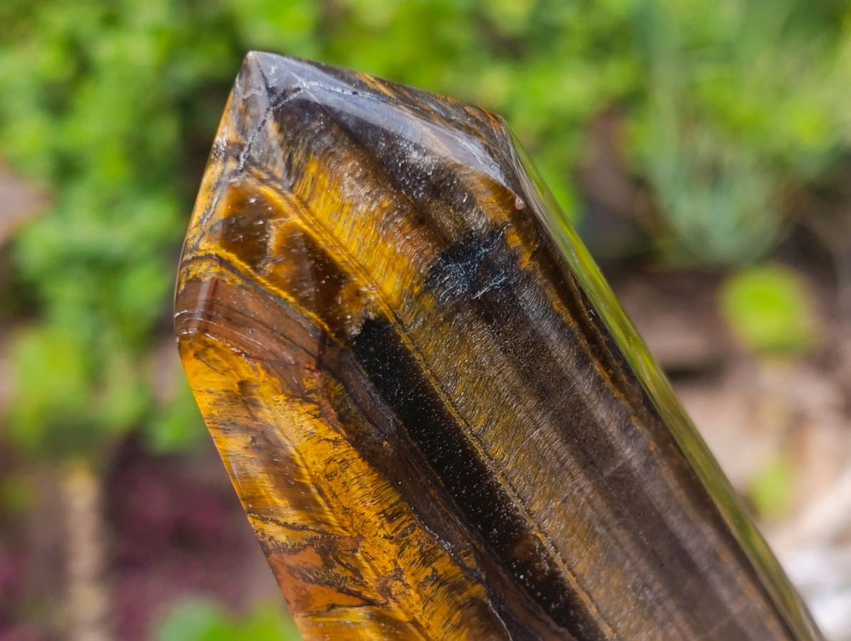 Polished Golden Tigers Eye Display Crystals x 3 From Prieska, South Africa - Toprock Gemstones and Minerals 