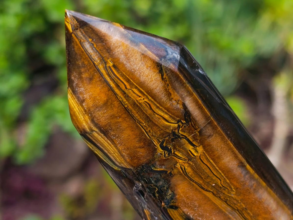 Polished Golden Tigers Eye Display Crystals x 3 From Prieska, South Africa - Toprock Gemstones and Minerals 